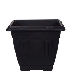 WHITEFURZE SQUARE VENETIAN PLANTER 41CM - BLACK