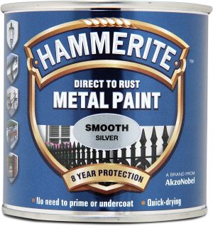 HAMMERITE METAL PAINT SMOOTH SILVER 250ML