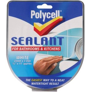 POLYCELL SEALANT BATHROOM & KITCHEN WHITE 22MM
