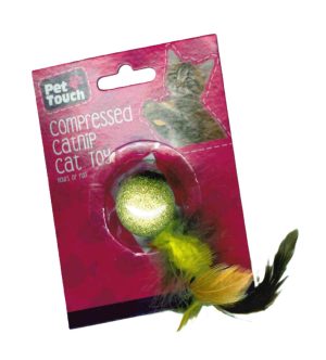 PET TOUCH COMPRESSED CATNIP CAT TOY