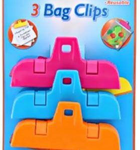 SEALAPACK 3 BAG CLIPS ASSORTED COLOUR