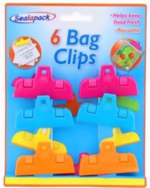 SEALAPACK 6 BAG CLIP ASSORTED COLOUR