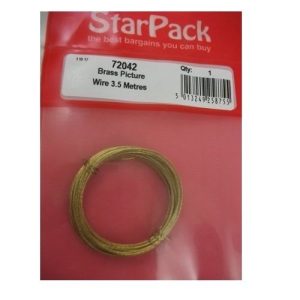 STAR PACK PICTURE WIRE BRASS 3.5 METRES