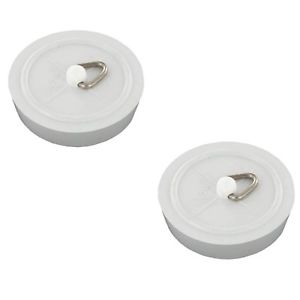 STAR Pack Of 2 BATH PLUG WHITE 45MM