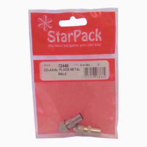 STAR Pack Of 2 COAXIAL PLUG MALE CONNECTOR