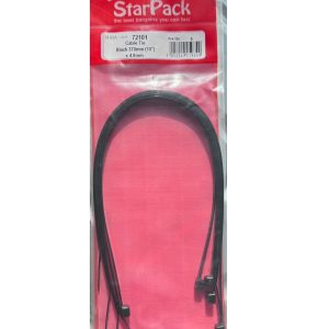 STAR Pack Of 5 CABLE TIE BLACK 370MM X 4.8MM