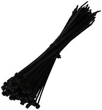 STAR Pack Of 12 CABLE TIE BLACK 300MM X 4.8MM