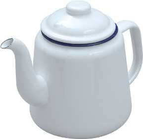 FALCON ENAMEL TEA POT WHITE 14CM