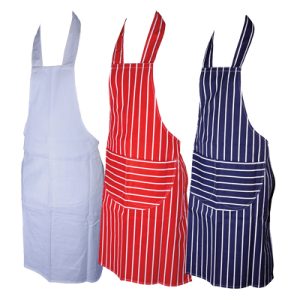 RED STRIPED APRON