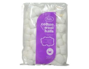 100 PRETTY WHITE COTTON WOOL BALLS