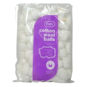 100 PRETTY WHITE COTTON WOOL BALLS