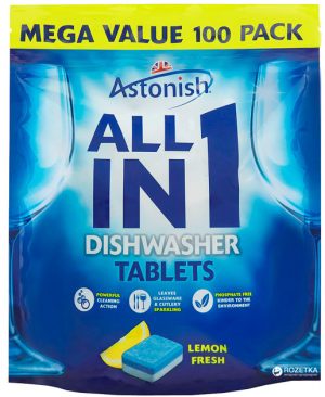 ASTONISH ALL IN ONE DISHWASHER TABLETS PACK OF 100