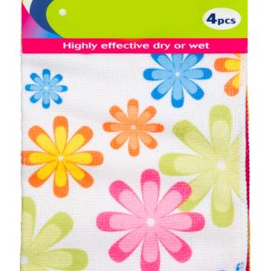 4 BETTINA MICROFIBRE CLOTHS