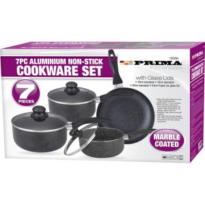 7PC ALUMINIUM NON STICK COOKWARE SET
