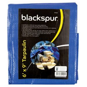 BLACKSPUR 6 FOOT (1.8M) X 9 FOOT (2.7M) TARPAULIN - BLUE