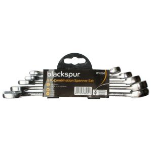 BLACKSPUR 5PC COMB SPANNER SET (MM CARD)