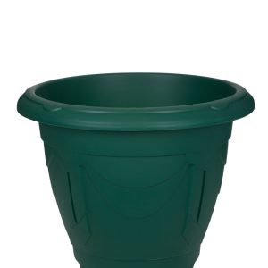 WHITEFURZE VENETIAN ROUND FOREST GREEN PLANTER 43CM