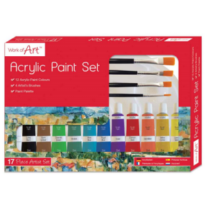WORKS OF ART ACRYLIC PAINT SET 17PCS