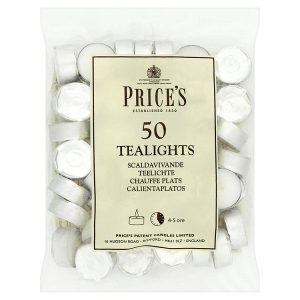 PRICES WHITE TEALIGHT CANDLE 4HRS Pack Of 50