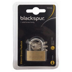 BLACKSPUR BRASS PADLOCK 30MM