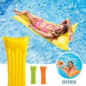 INTEX INFLATABLE ECONOMATS 72 X 27 INCH SUNBED 3 ASSORT COLOUR