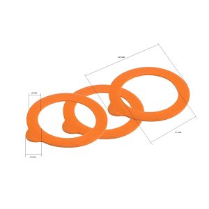 KILNER STANDARD RUBBER SEALS FOR CLIP TOP JARS ORANGE FOR 0.35 0.5 1 1.5 2 LITRE