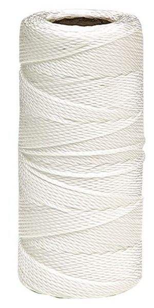 NO 6 WHITE 16 PLAIT NYLON CORD 200M SPOOL