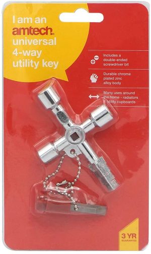 AMTECH UNIVERSAL 4 WAY UTILITY KEY