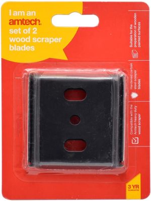 AMTECH 4-WAY WOOD SCRAPER BLADE SET Pack Of 2