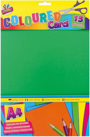 ARTBOX A4 COLOURED CARD SHEETS Pack Of 15