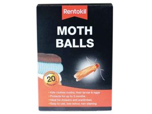 RENTOKIL MOTH BALLS Pack Of 20 CLEAR