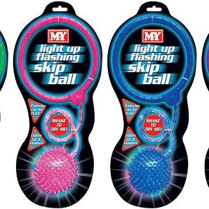 KANDY TOYS ASSORTED LIGHT UP FLASHING ANKLE SKIP BALL SKIPPING
