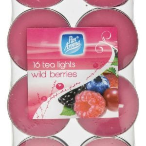 16 X PAN AROMA TEA LIGHTS WILD BERRIES