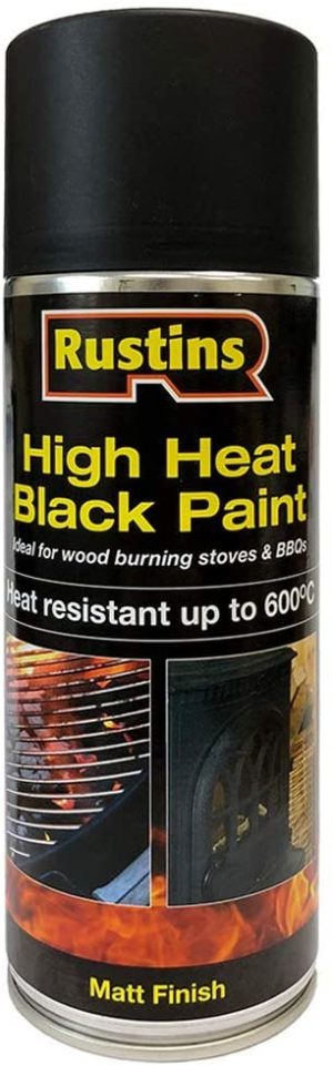 RUSTIN HIGH HEAT BLACK PAINT 400ML