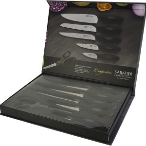 SABATIER KITCHEN 5 PIECE KNIFE SET MOLYBDENUM STAINLESS STEEL