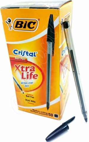 BIC BLACK PEN 50/PK