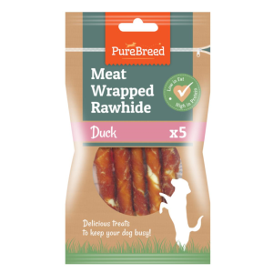 PURE BREED DUCK MEAT WRAPPED RAWHIDE Pack Of 5