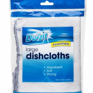 DUZZIT PREMIUM LARGE WHITE DISHCLOTH Pack Of 64