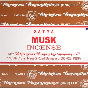 Pack Of 12 SATYA MUSK INCENSE STICKS 15G