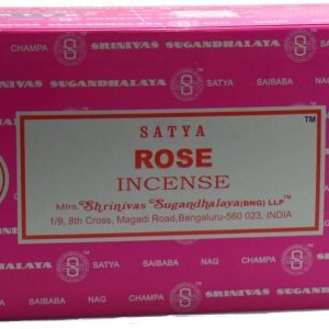Pack Of 12 SATYA ROSE INCENSE STICKS 15G