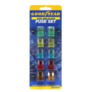 GOODYEAR MINI BLADE FUSE SET 7.5 - 30A Pack Of 20