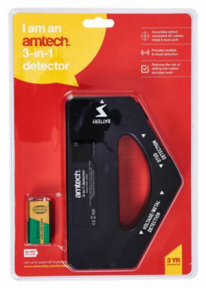 AMTECH 3 IN 1 METAL STUD DETECTOR / AC CABLE CHECK