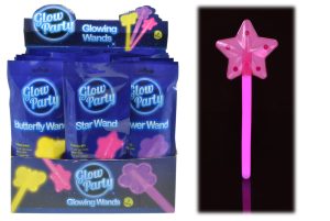 GLOW BUTTERFLY FLOWER & PRINCESS WANDS - FOIL BA