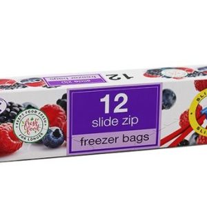 TIDYZ SLIDE ZIP FREEZER BAGS 22 X 22CM Pack Of 12