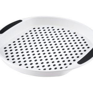 HOME PLUS ROUND NON SLIP SERVING TRAY 40CM