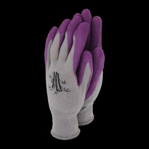 TOWN & COUNTRY WEED MASTER BAMBOO GARDEN GLOVES GRAPE - SMALL (7)