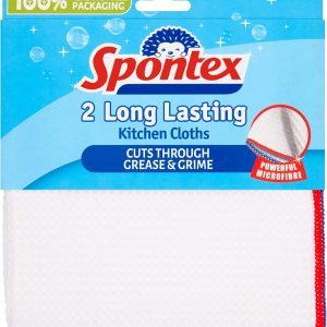 SPONTEX LONG LASTING KITCHEN CLOTH Pack Of 2
