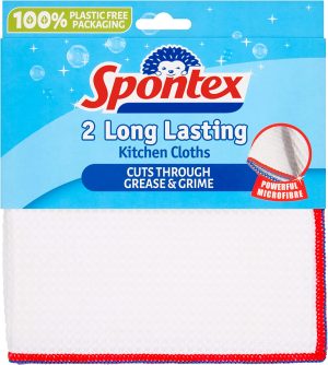 SPONTEX LONG LASTING KITCHEN CLOTH Pack Of 2