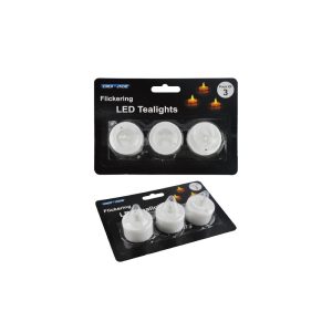 ADORN FLICKERING LED TEALIGHTS Pack Of 3