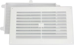 MAP PLASTIC LOUVRE VENT WITH REMOVABLE FLY SCREEN 9 INCH X 6 INCH